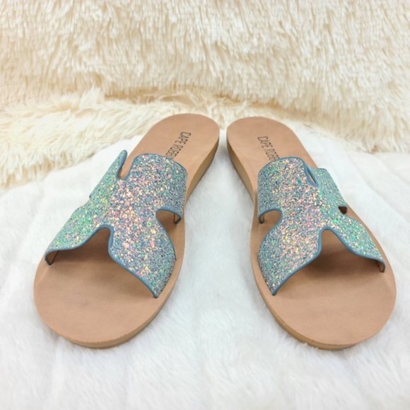 Cape Robbin Blazing Star Aqua & Silver Sandals - Picture 4 of 6